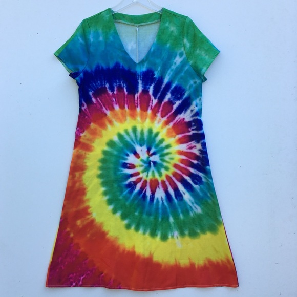 unbranded Dresses & Skirts - RAINBOW OF COLORS TIE DYE BOHO DRESS